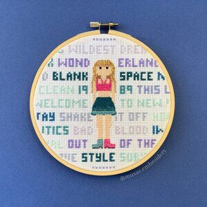 Taylor Swift Eras Tour '1989' Costume Cross-Stitch Embroidery Loop